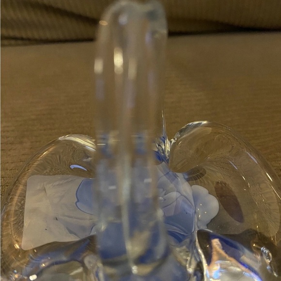 Elegant Glass Art Sculpture with Blue Accents - Picture 2 of 7